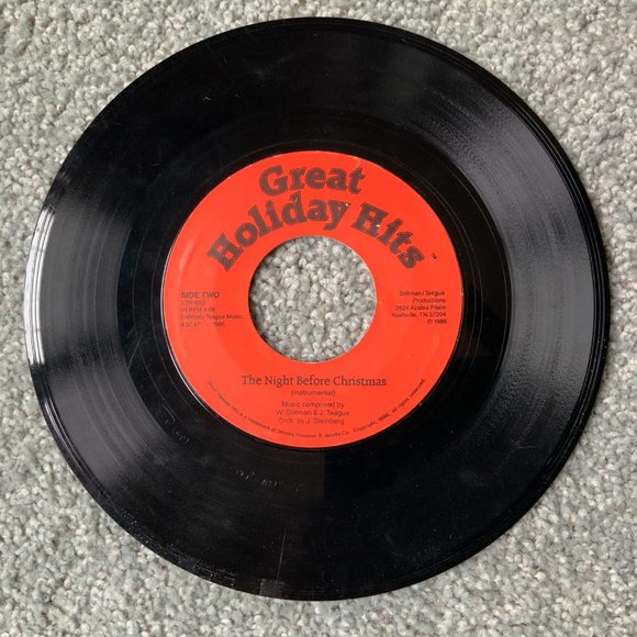 45 RPM record The Night Before Christmas narrated by Burl Ives - Picture 3 of 5